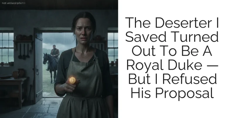 The Deserter I Saved Turned Out To Be A Royal Duke — But I Refused His Proposal