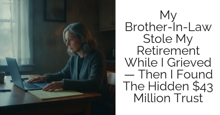 My Brother-In-Law Stole My Retirement While I Grieved — Then I Found The Hidden $43 Million Trust