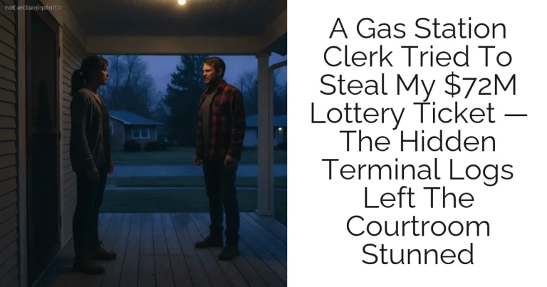 A Gas Station Clerk Tried To Steal My $72M Lottery Ticket — The Hidden Terminal Logs Left The Courtroom Stunned