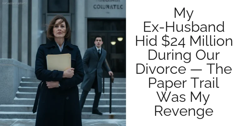 My Ex-Husband Hid $24 Million During Our Divorce — The Paper Trail Was My Revenge