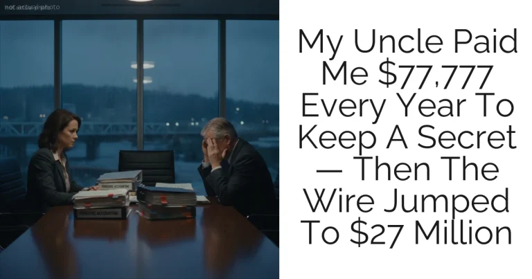My Uncle Paid Me $77,777 Every Year To Keep A Secret — Then The Wire Jumped To $27 Million