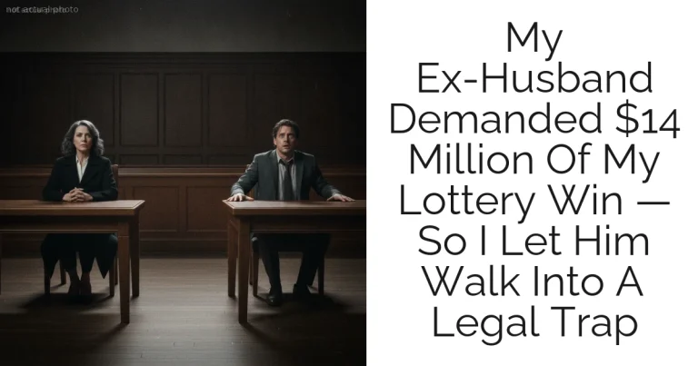 My Ex-Husband Demanded $14 Million Of My Lottery Win — So I Let Him Walk Into A Legal Trap