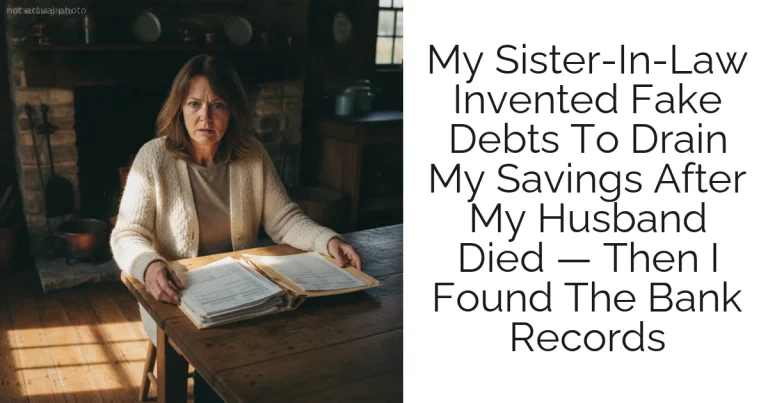 My Sister-In-Law Invented Fake Debts To Drain My Savings After My Husband Died — Then I Found The Bank Records
