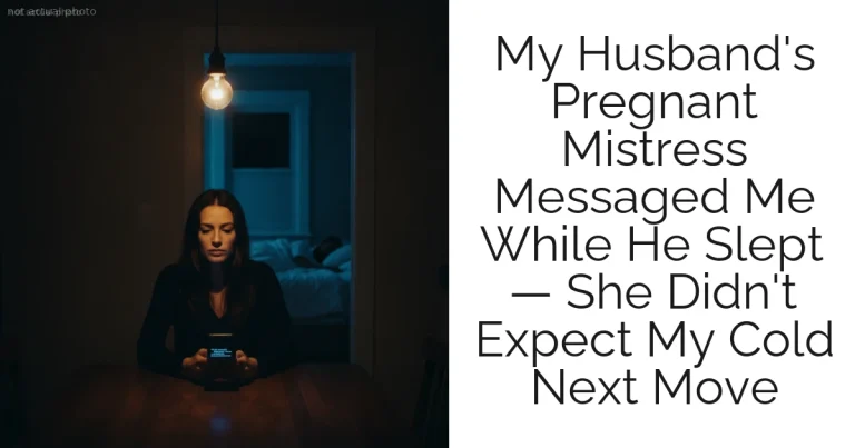 My Husband's Pregnant Mistress Messaged Me While He Slept — She Didn't Expect My Cold Next Move