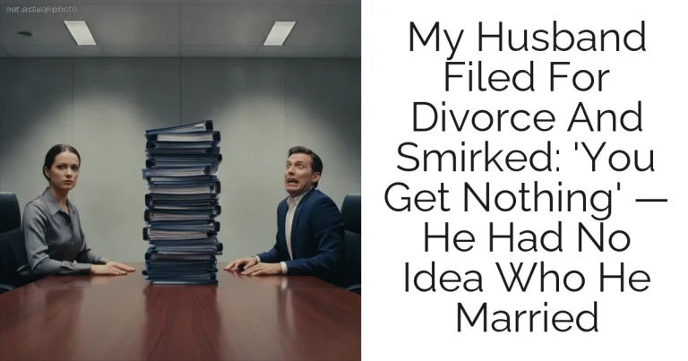 My Husband Filed For Divorce And Smirked: 'You Get Nothing' — He Had No Idea Who He Married