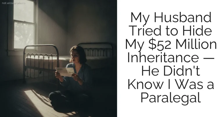My Husband Tried to Hide My $52 Million Inheritance — He Didn't Know I Was a Paralegal