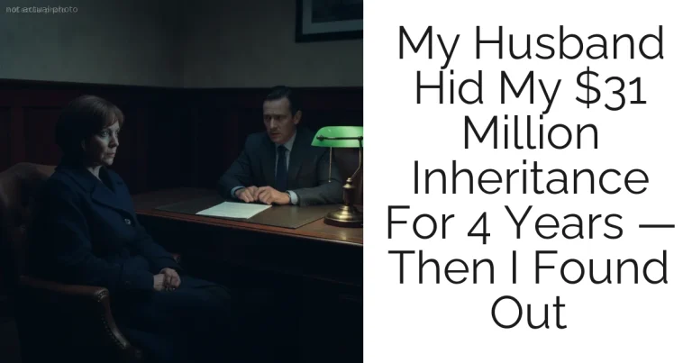 My Husband Hid My $31 Million Inheritance For 4 Years — Then I Found Out