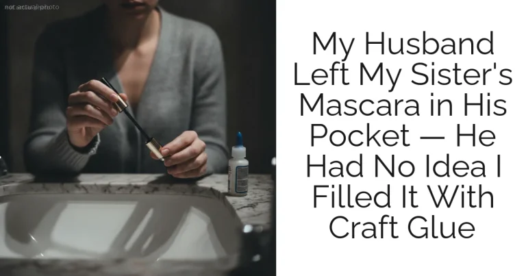 My Husband Left My Sister's Mascara in His Pocket — He Had No Idea I Filled It With Craft Glue