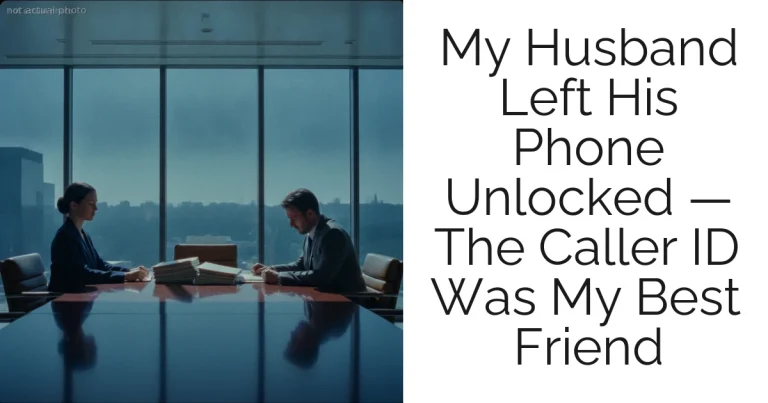 My Husband Left His Phone Unlocked — The Caller ID Was My Best Friend