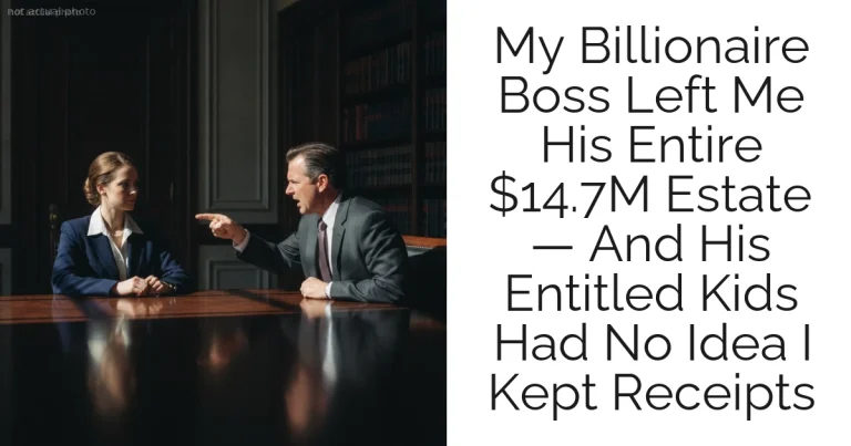 My Billionaire Boss Left Me His Entire $14.7M Estate — And His Entitled Kids Had No Idea I Kept Receipts