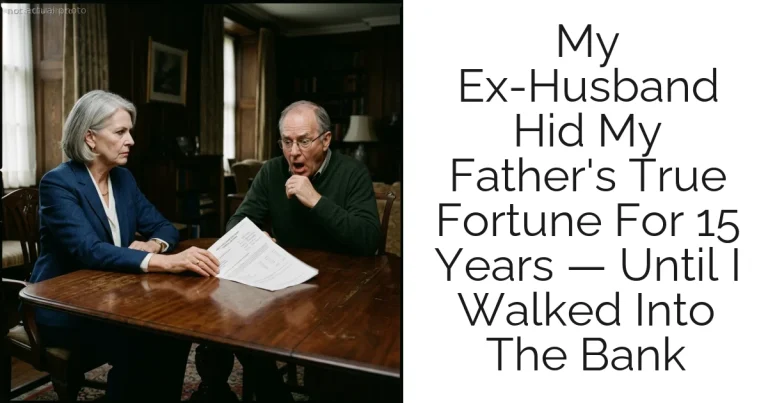 My Ex-Husband Hid My Father's True Fortune For 15 Years — Until I Walked Into The Bank