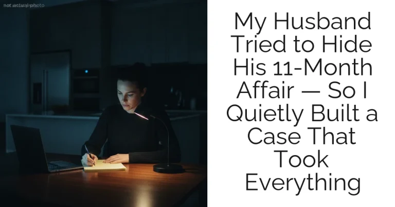 My Husband Tried to Hide His 11-Month Affair — So I Quietly Built a Case That Took Everything