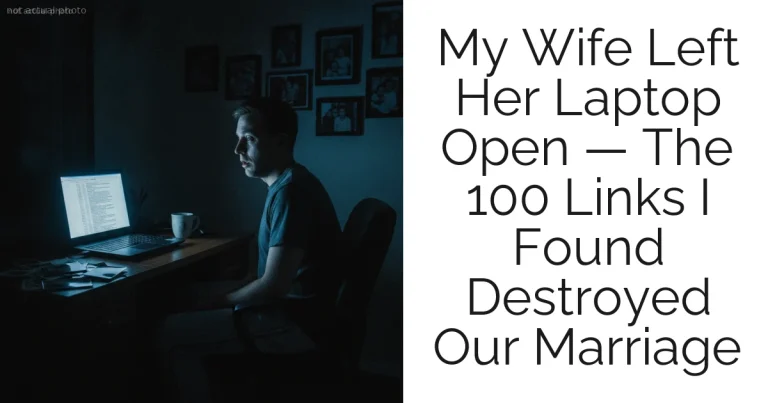 My Wife Left Her Laptop Open — The 100 Links I Found Destroyed Our Marriage