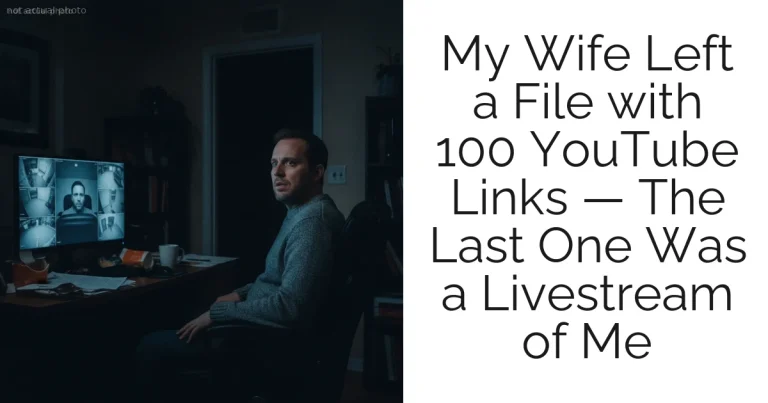 My Wife Left a File with 100 YouTube Links — The Last One Was a Livestream of Me