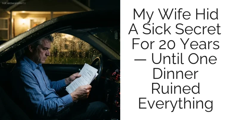 My Wife Hid A Sick Secret For 20 Years — Until One Dinner Ruined Everything