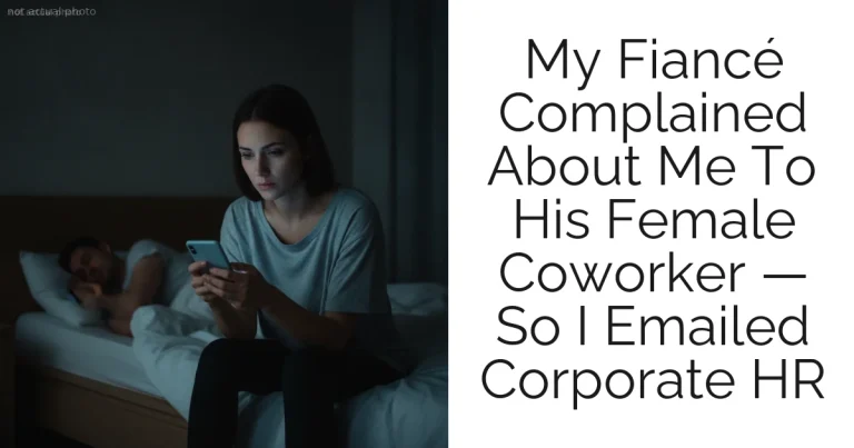 My Fiancé Complained About Me To His Female Coworker — So I Emailed Corporate HR