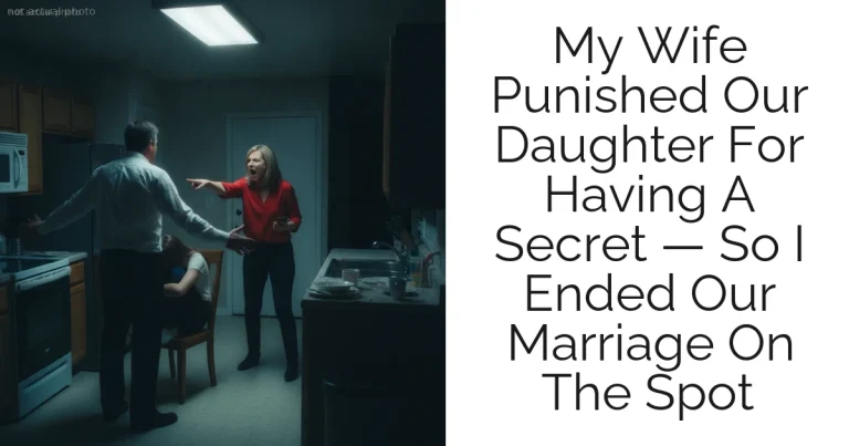 My Wife Punished Our Daughter For Having A Secret — So I Ended Our Marriage On The Spot