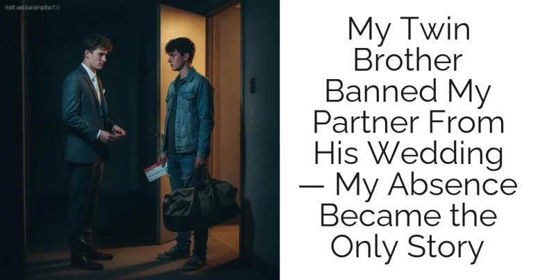 My Twin Brother Banned My Partner From His Wedding — My Absence Became the Only Story