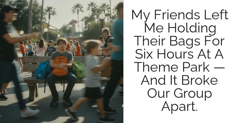 My Friends Left Me Holding Their Bags For Six Hours At A Theme Park — And It Broke Our Group Apart.
