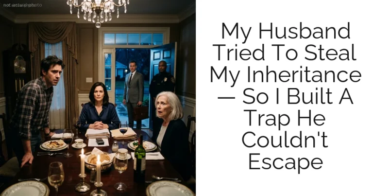 My Husband Tried To Steal My Inheritance — So I Built A Trap He Couldn't Escape