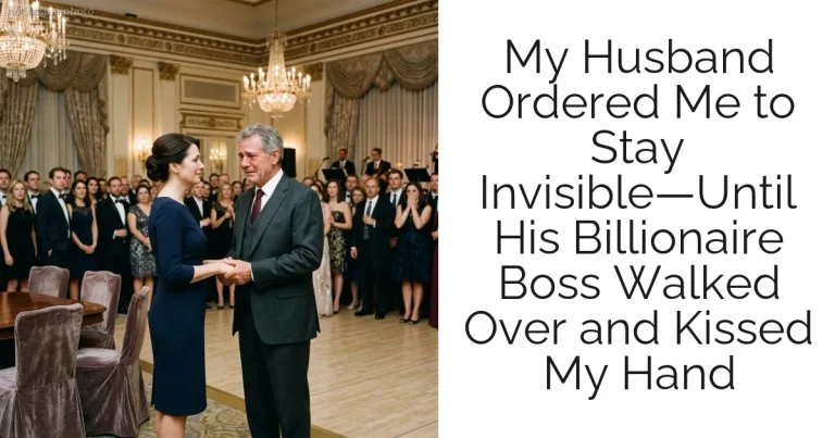 My Husband Ordered Me to Stay Invisible—Until His Billionaire Boss Walked Over and Kissed My Hand