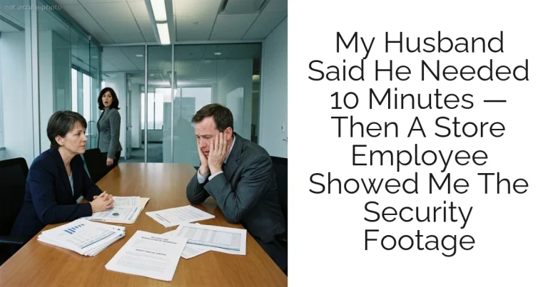 My Husband Said He Needed 10 Minutes — Then A Store Employee Showed Me The Security Footage