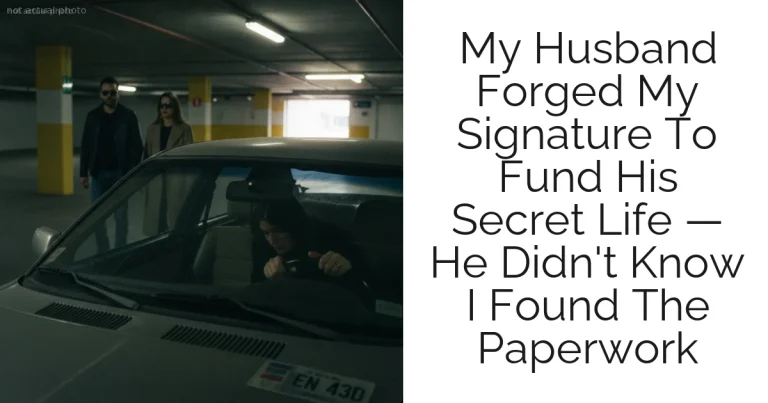 My Husband Forged My Signature To Fund His Secret Life — He Didn't Know I Found The Paperwork