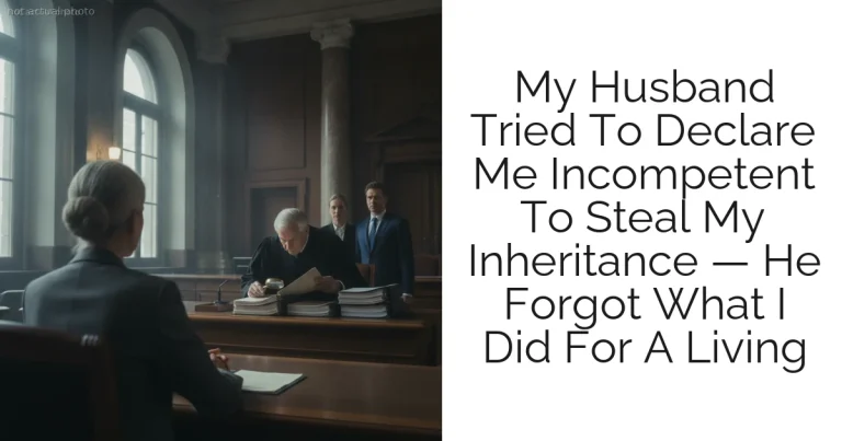 My Husband Tried To Declare Me Incompetent To Steal My Inheritance — He Forgot What I Did For A Living