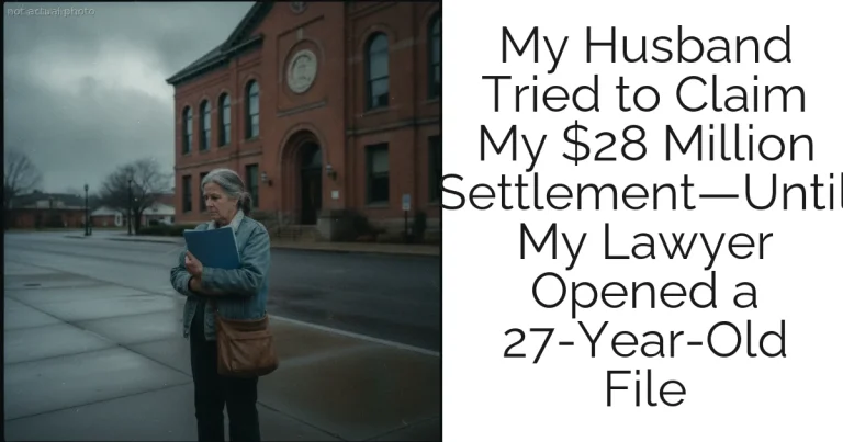 My Husband Tried to Claim My $28 Million Settlement—Until My Lawyer Opened a 27-Year-Old File