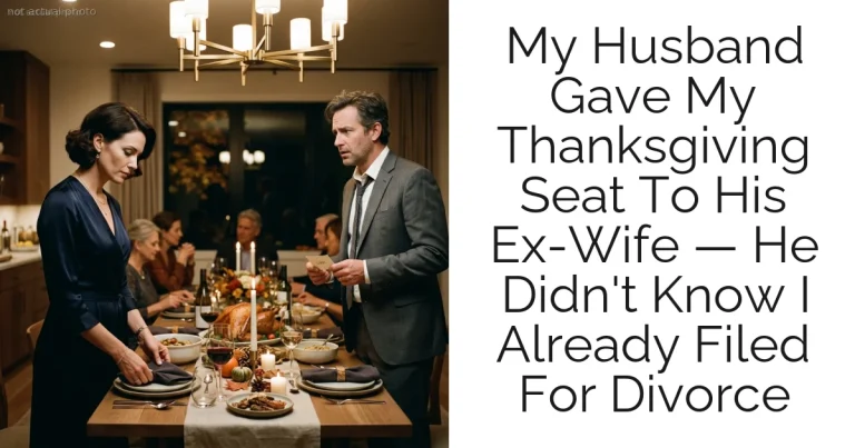 My Husband Gave My Thanksgiving Seat To His Ex-Wife — He Didn't Know I Already Filed For Divorce
