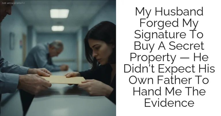 My Husband Forged My Signature To Buy A Secret Property — He Didn't Expect His Own Father To Hand Me The Evidence