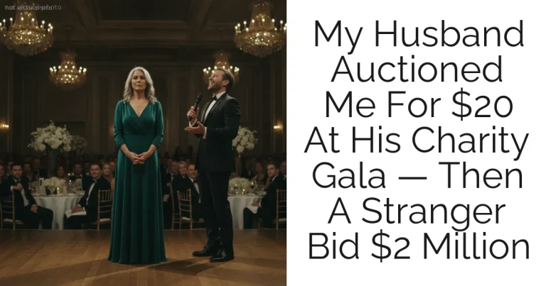 My Husband Auctioned Me For $20 At His Charity Gala — Then A Stranger Bid $2 Million