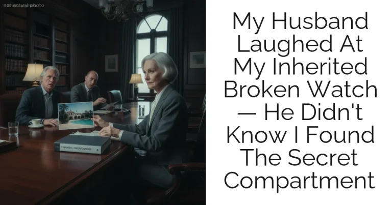My Husband Laughed At My Inherited Broken Watch — He Didn't Know I Found The Secret Compartment
