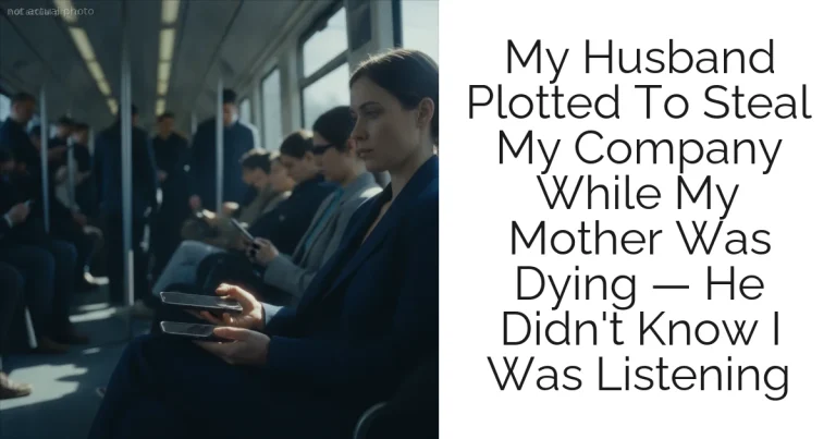 My Husband Plotted To Steal My Company While My Mother Was Dying — He Didn't Know I Was Listening