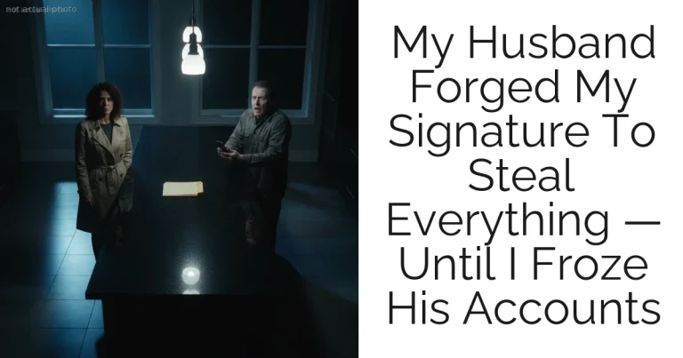 My Husband Forged My Signature To Steal Everything — Until I Froze His Accounts