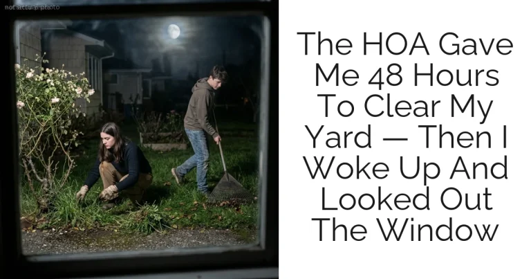 The HOA Gave Me 48 Hours To Clear My Yard — Then I Woke Up And Looked Out The Window
