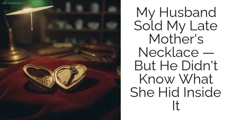 My Husband Sold My Late Mother's Necklace — But He Didn't Know What She Hid Inside It