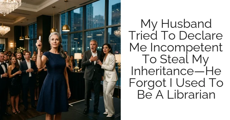 My Husband Tried To Declare Me Incompetent To Steal My Inheritance—He Forgot I Used To Be A Librarian