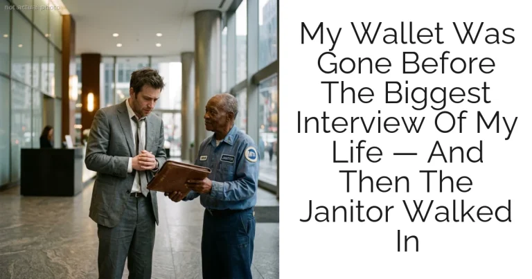 My Wallet Was Gone Before The Biggest Interview Of My Life — And Then The Janitor Walked In