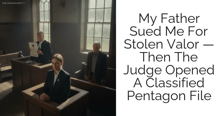 My Father Sued Me For Stolen Valor — Then The Judge Opened A Classified Pentagon File