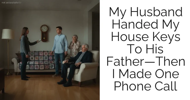 My Husband Handed My House Keys To His Father—Then I Made One Phone Call