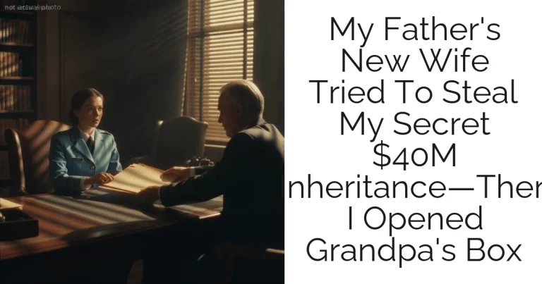 My Father's New Wife Tried To Steal My Secret $40M Inheritance—Then I Opened Grandpa's Box