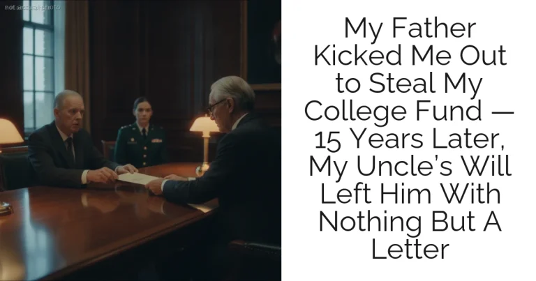 My Father Kicked Me Out to Steal My College Fund — 15 Years Later, My Uncle’s Will Left Him With Nothing But A Letter