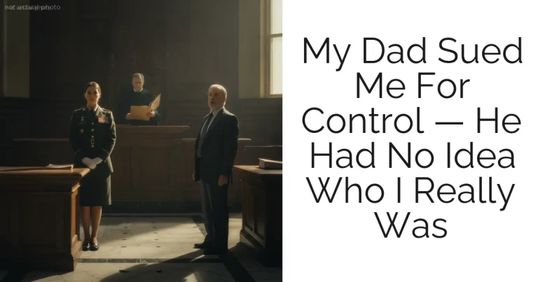 My Dad Sued Me For Control — He Had No Idea Who I Really Was