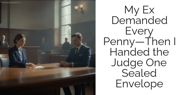 My Ex Demanded Every Penny—Then I Handed the Judge One Sealed Envelope