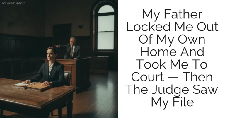 My Father Locked Me Out Of My Own Home And Took Me To Court — Then The Judge Saw My File