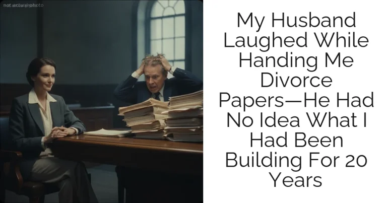 My Husband Laughed While Handing Me Divorce Papers—He Had No Idea What I Had Been Building For 20 Years