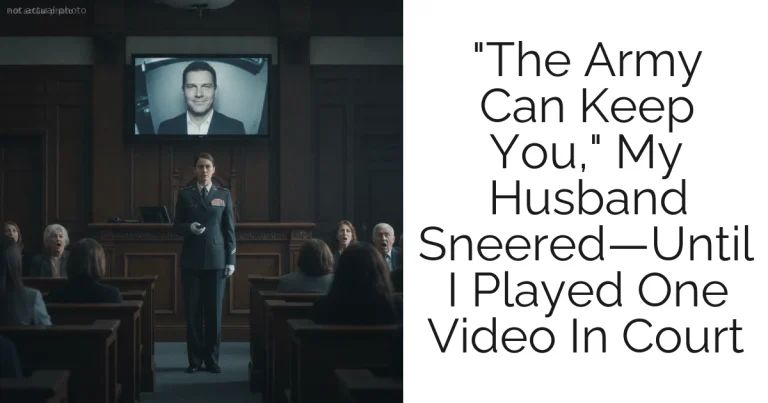 "The Army Can Keep You," My Husband Sneered—Until I Played One Video In Court