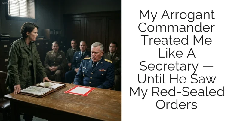 My Arrogant Commander Treated Me Like A Secretary — Until He Saw My Red-Sealed Orders