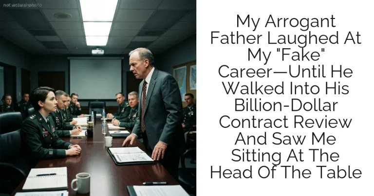 My Arrogant Father Laughed At My "Fake" Career—Until He Walked Into His Billion-Dollar Contract Review And Saw Me Sitting At The Head Of The Table